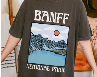 Banff National Park Graphic T-shirt, Banff Shirt, Lake Louise Shirt, Moraine Lake Tee, Vintage National Park Top, Banff Gift, Canada Shirt