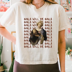 Angry Feminist Crop Top, Feminism Boxy Tee, Unhinged Feminist Top, Girl Power, Girls Will Be Girls Crop Tee, Burn the Patriarchy