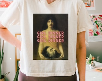 Girl Dinner Crop Tee, Salome Boxy Tee, Unhinged Feminist Shirt, Funny Feminist Tee, Equal Rights, Burn the Patriarchy, Womens Rage Boxy Crop