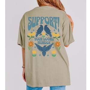 Support Your Local Murder Tee, Birder Tee, Bird Nerd, The Big Year, Crow Lover Top, Ornithology Tee, Funny Bird Lover Top, Birding Gift