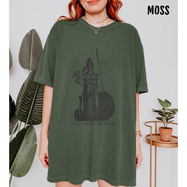 Girls Will Be Girls Athena T-Shirt, Feminist Shirt, Female Warrior Tee, Greek Goddess Shirt, Athena Tee, Feminism Gifts