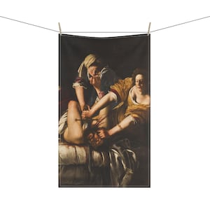 Judith Beheading Holofernes Tea Towel, Artemisia Gentileschi Gift, Art History Gifts, Art History Nerd, Feminist Gifts, Feminist Paintings