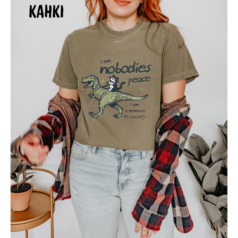 Menace to Society T-Shirt, I am Nobodies Peace Tee, Funny Tees, Sarcastic Shirts, Funny Gifts, Rage Tee, Weird Tops, Socially Awkward Tee