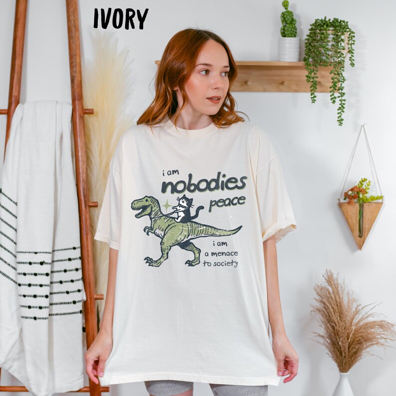 Menace to Society T-Shirt, I am Nobodies Peace Tee, Funny Tees, Sarcastic Shirts, Funny Gifts, Rage Tee, Weird Tops, Socially Awkward Tee