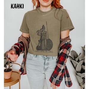 Girls Will Be Girls Athena T-Shirt, Feminist Shirt, Female Warrior Tee, Greek Goddess Shirt, Athena Tee, Feminism Gifts