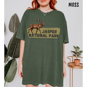 Jasper National Park T-Shirt, Canada National Parks, Maligne Lake Tee, Jasper Canada Crew, Elk Tee, Icefields Parkway Canada