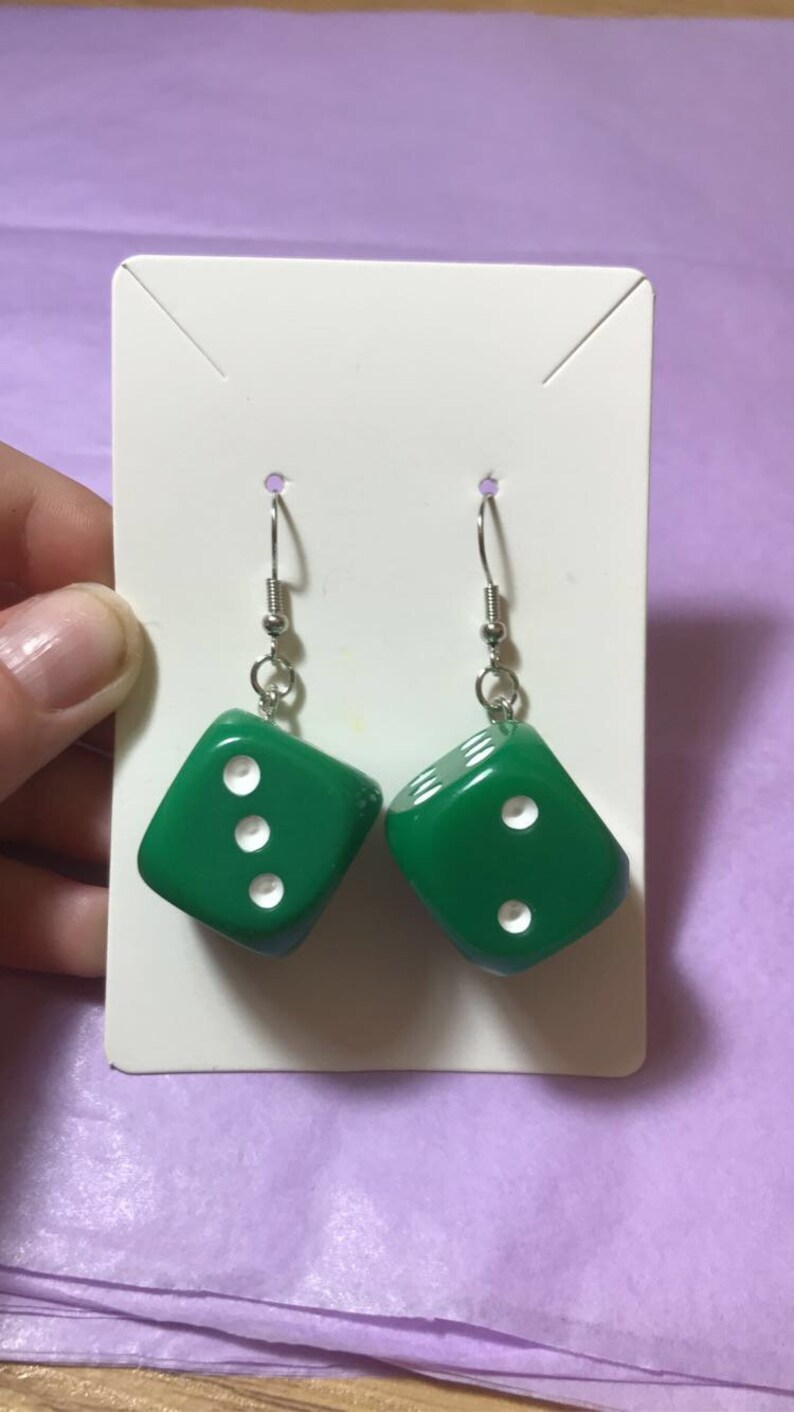 Dice earrings