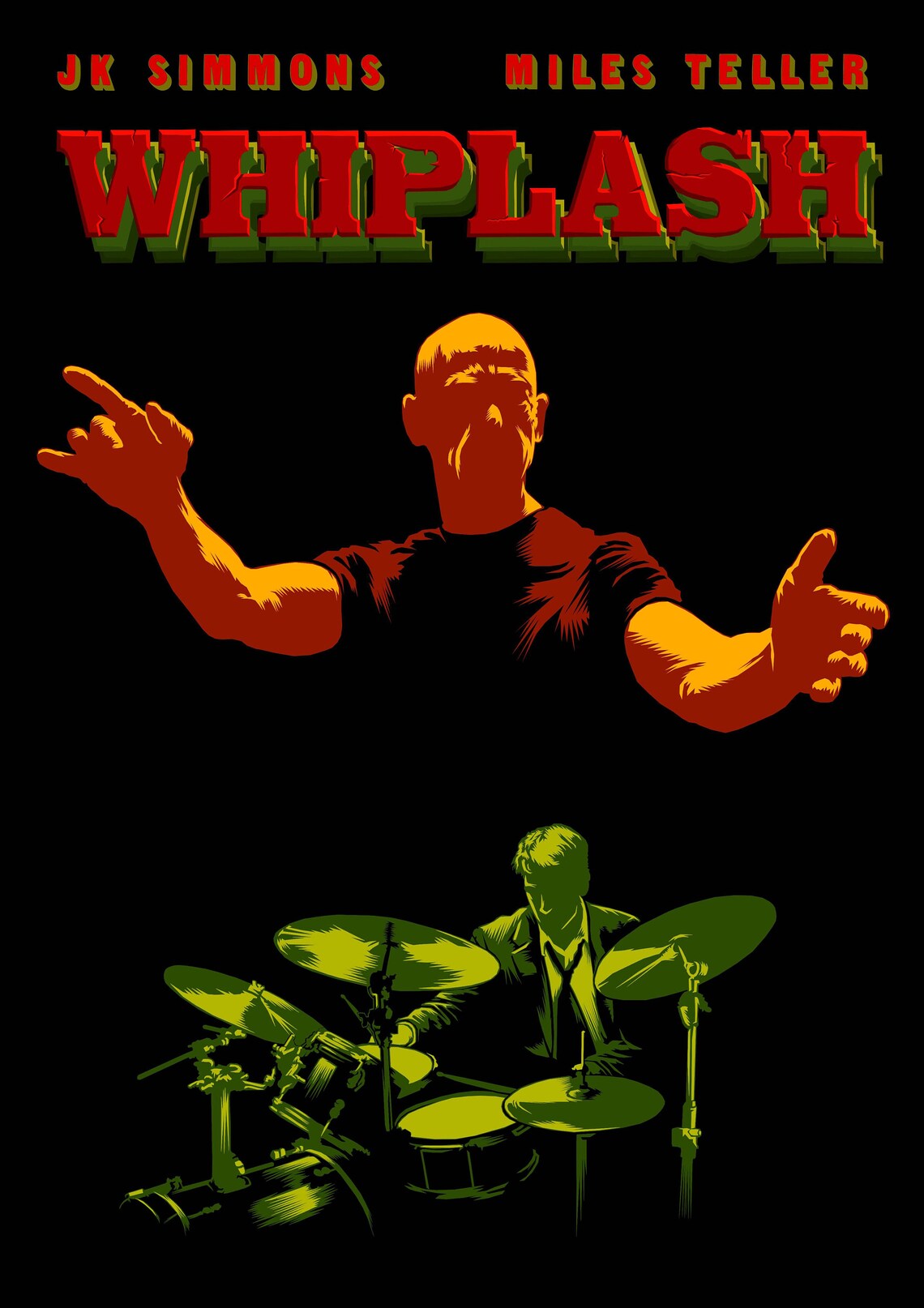 Whiplash Drum Drummer Collage Music Jazz Alternative Art Deco Etsy