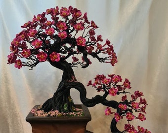 Árbol decorativo cerezo en flor sakura con cascada número 1C/ Wire tree cherry blossom tree sakura with cascade number 1C