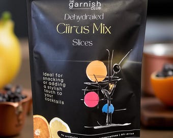 The Garnish Club Dehydrated Mixed Citrus Slices, 60g, Natural Air-Dried, Cocktail Garnish & Snack