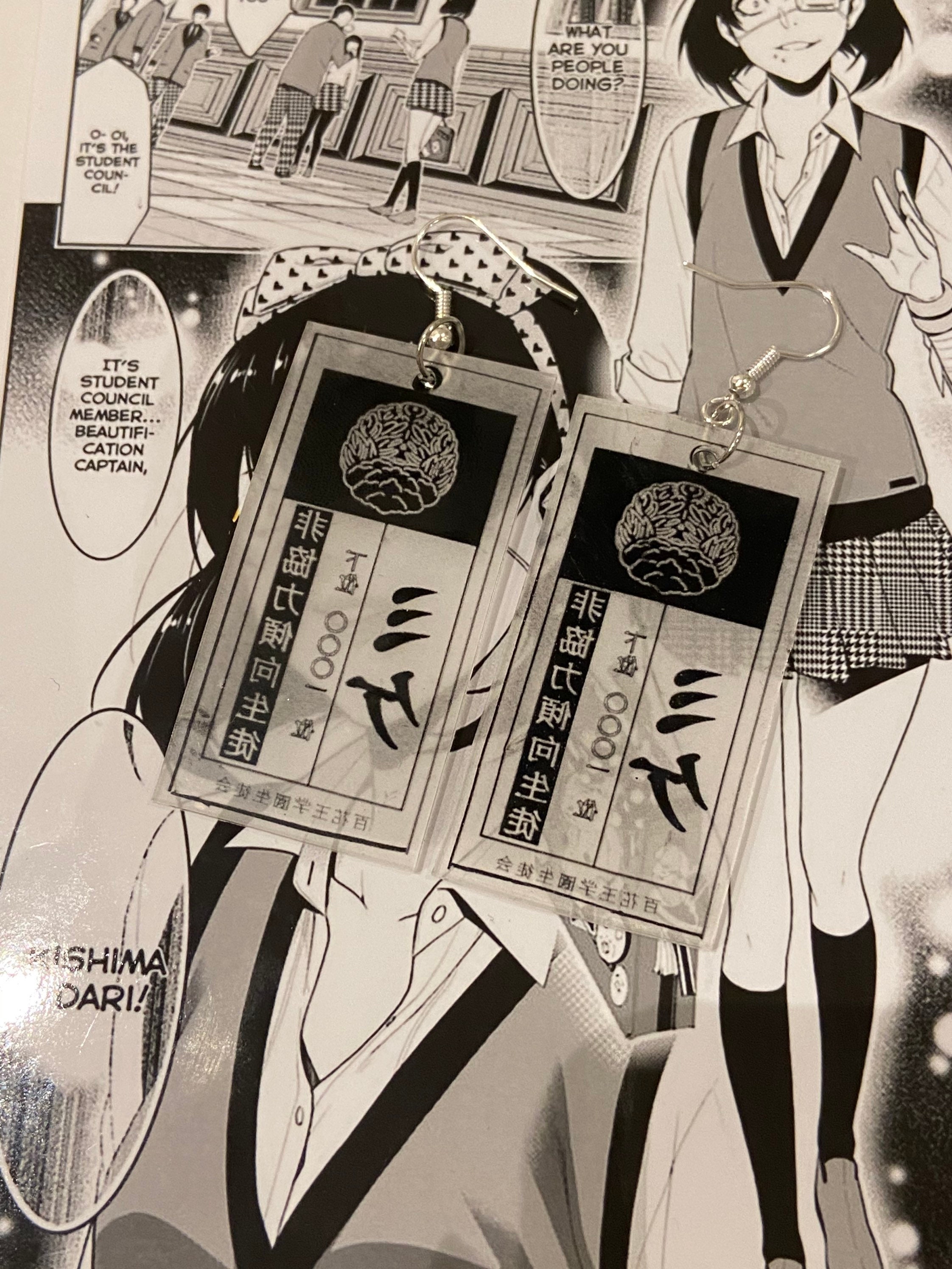 Kakegurui Tag ‘Mittens’ Earrings/ Keychain