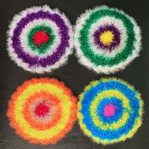 Handmade Crochet Tawashi Sponge/Kitchen Dishwashing Sponge/4pcs/5pcs