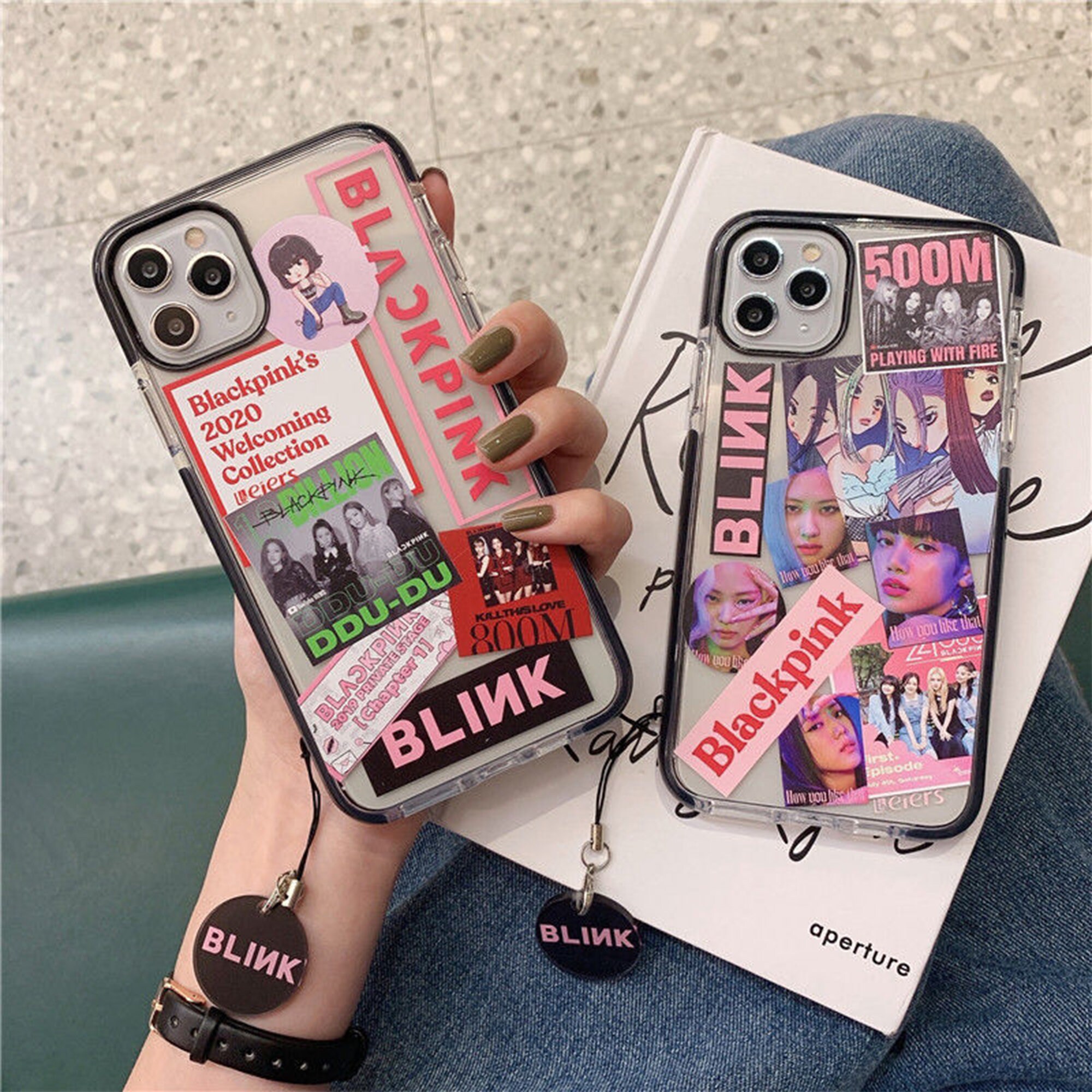 Blackpink Phone Case include blink chain Black Phone Case Etsy