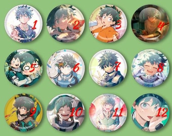 Anime Deku Boy Button Pin