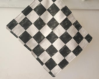 Fancy Check reusable paper towel. 2 sided eco friendly cloths ,