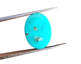 6 CARAT AA + Quality Ring Size Persian Turquoise Gemstone, 100 % Natural  Cabochon Gemstone, Polished On Both Sides. (Size-15x11x4).TCS-807