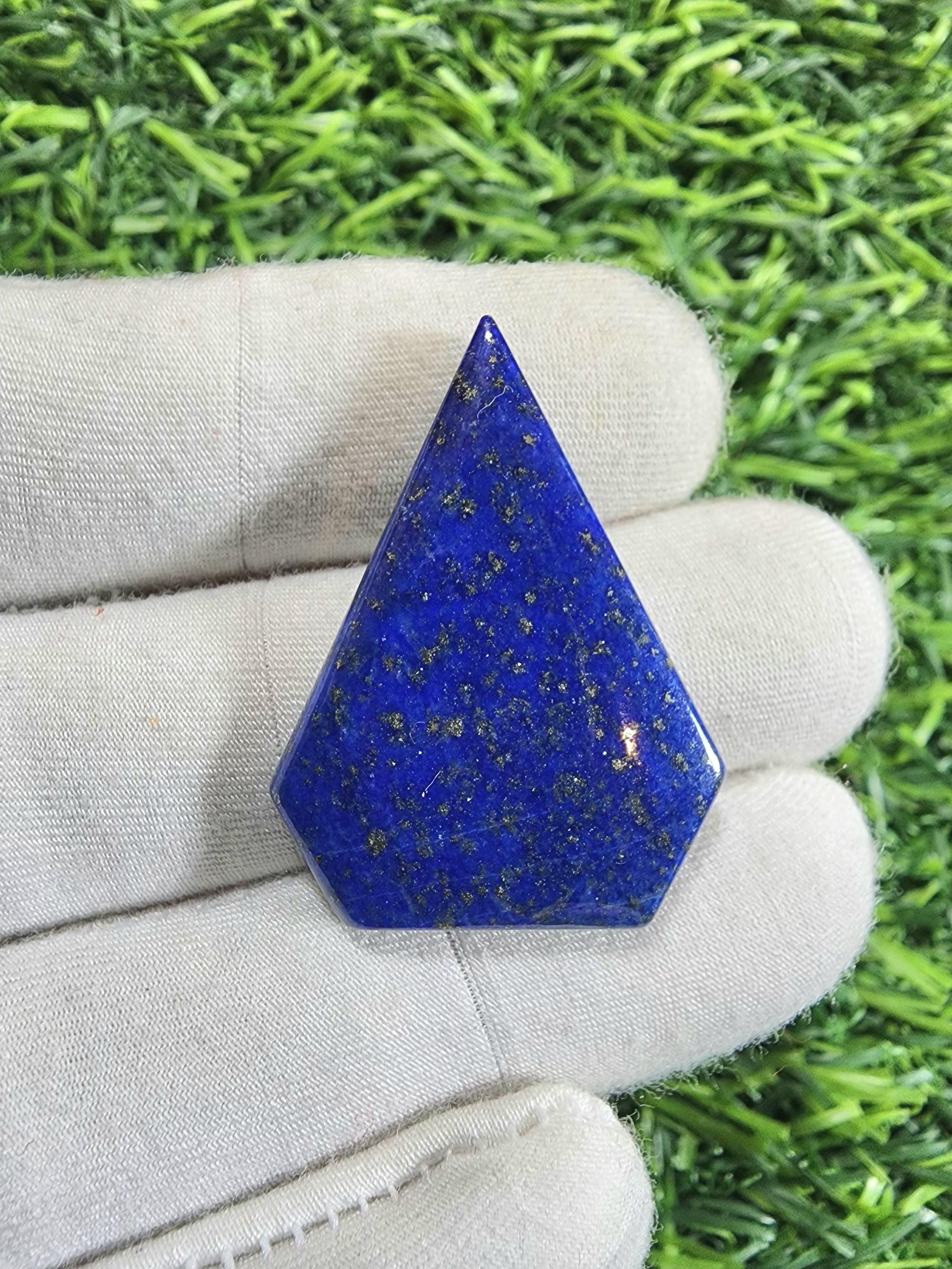 23 Carat Natural Lapis Lazuli With Pyrite Gemstone. Loose Cabochon