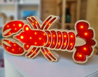 Lobster Light | Kids Room Sea Decoration | Nursery Room Light