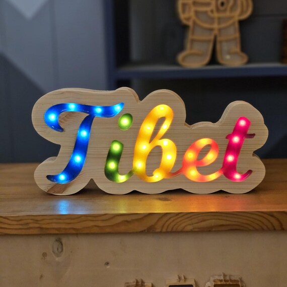 Personalised Name Lamp : Glowing LED Lamp | Kids' Room, Table Decoration
