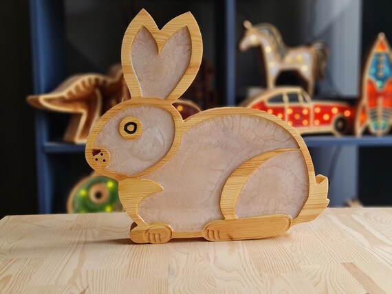 Adorable Bunny Lamp for Children's Bedroom - Cute Nursery Decor & Kids Room Illumination