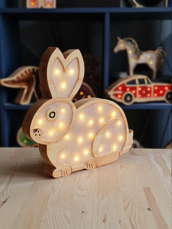 Adorable Bunny Lamp for Children's Bedroom - Cute Nursery Decor & Kids Room Illumination
