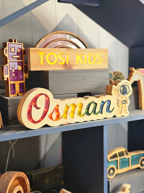 Personalised Name Lamp : Glowing LED Lamp | Kids' Room, Table Decoration