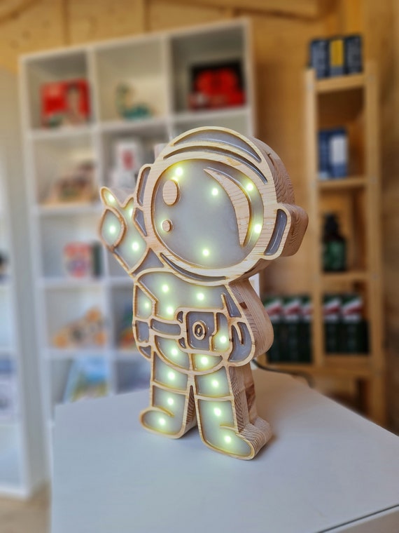 Astronaut Lamp: Space-Themed Nursery Lamp for Kids' Bedroom Decor & Decoration