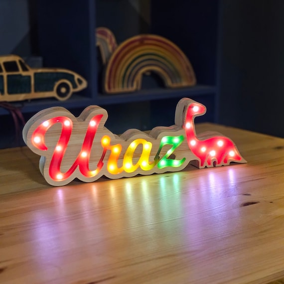 Personalized Name Lamp: Custom Nursery Room Decor, LED Acrylic Light