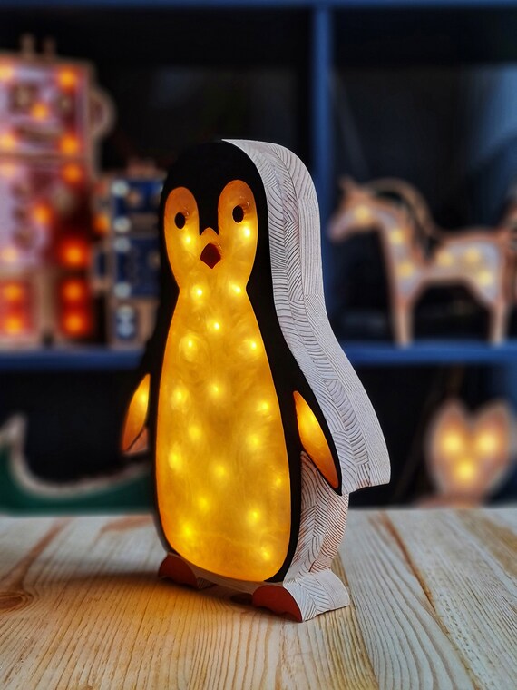 Penguin night light ideal for baby shower gift