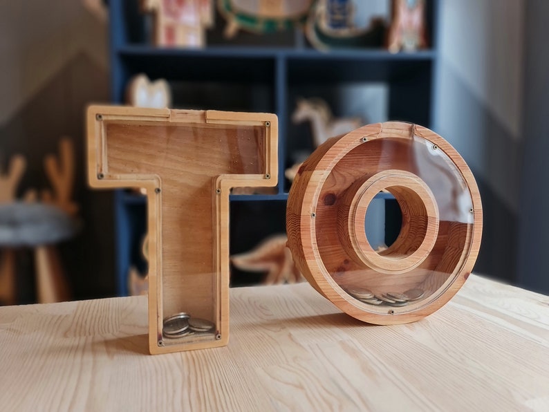 Alphabet Piggy Bank Letter Bank For Kids Kids Room Etsy