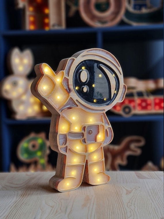 Astronaut Lamp: Space-Themed Nursery Lamp for Kids' Bedroom Decor & Decoration