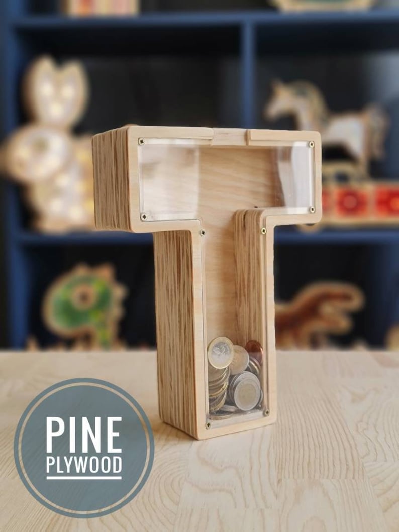 Alphabet Piggy Bank Letter Bank For Kids Kids Room Etsy