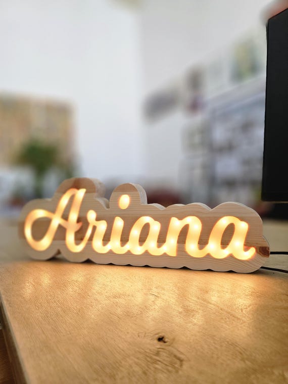 Personalized Name Lamp: Custom Nursery Room Decor, LED Acrylic Light