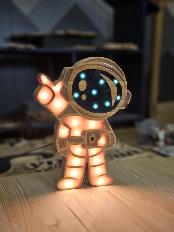 Astronaut Lamp with Remote – XL Size | LED Night Light for Space Lovers