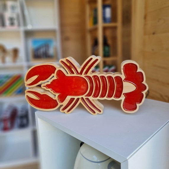 Lobster Night Light for Kids Bedroom - Ocean-Themed Nursery Decor Sea Creature Lamp
