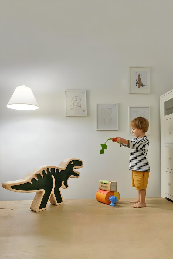 XXL T-Rex Dinosaur Lamp for Kids Room Decor | Large LED Dinosaur Night Light with Remote Control | Jurassic Themed Lamp for Toddler