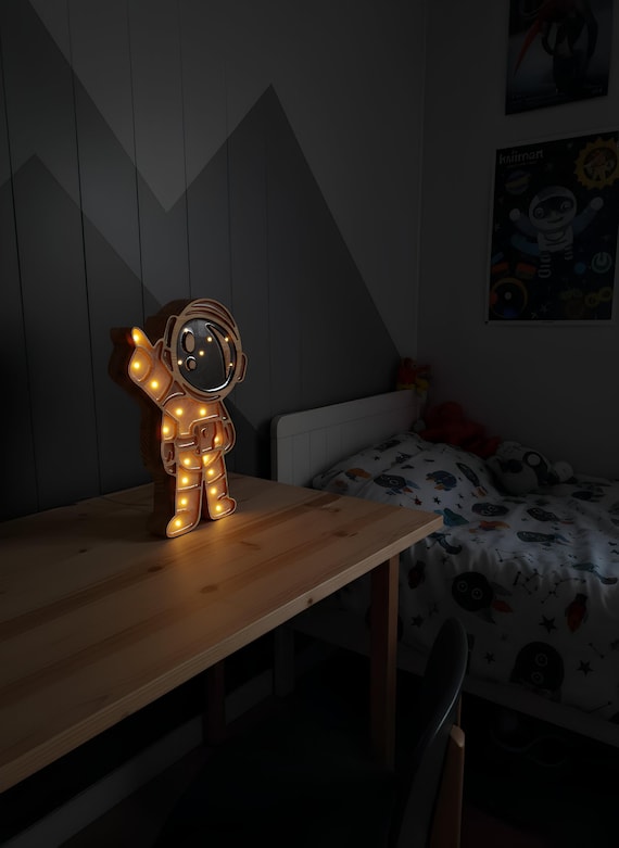 Astronaut Lamp: Space-Themed Nursery Lamp for Kids' Bedroom Decor & Decoration