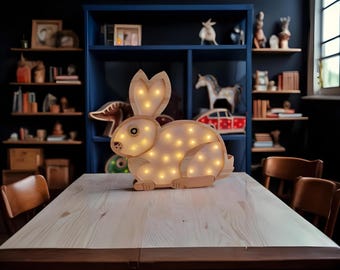 Schattige konijntjeslamp voor kinderkamer - Leuke kinderkamerdecoratie en kinderkamerverlichting