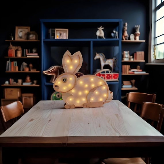 Adorable Bunny Lamp for Children's Bedroom - Cute Nursery Decor & Kids Room Illumination