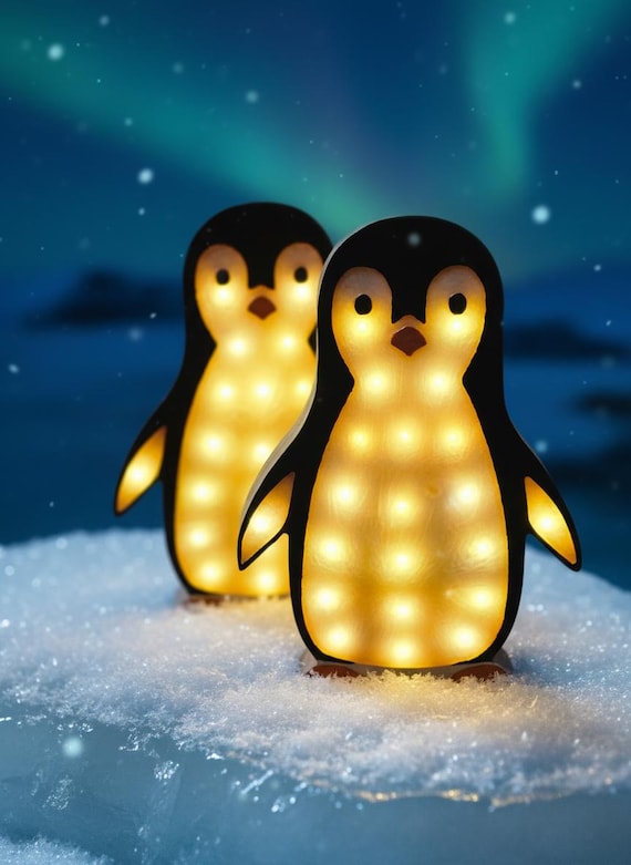 Adorable Penguin Night Light for Kids' Room - Cozy Bedroom Lamp, Nursery Decor, Soft Illumination