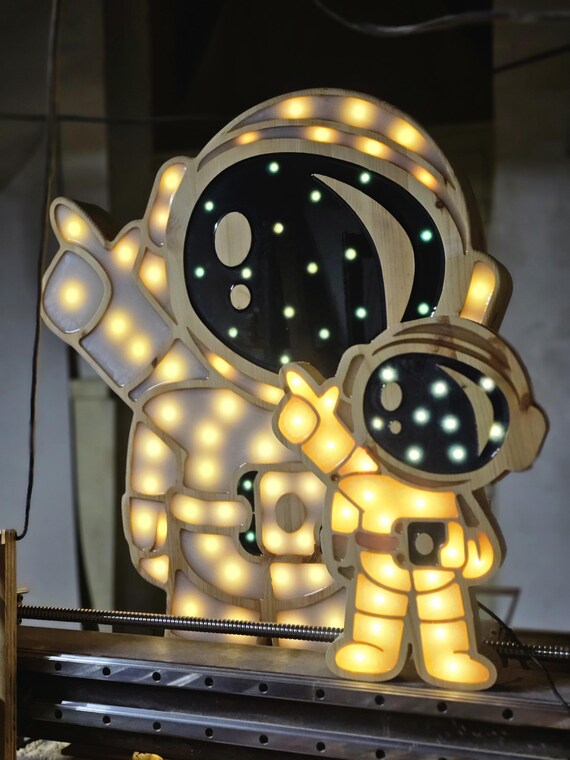 Astronaut Lamp with Remote – XL Size | LED Night Light for Space Lovers