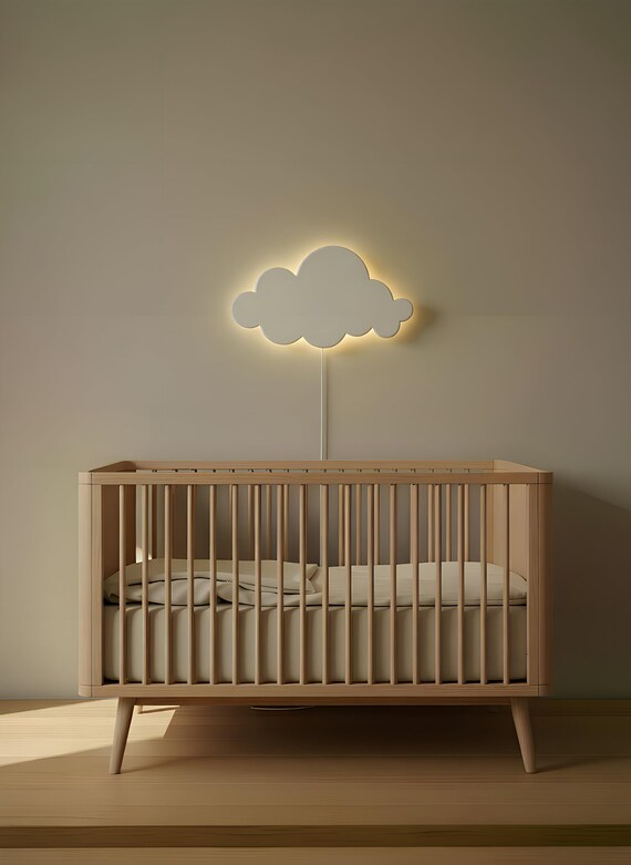 Cloud Night Light - Wooden Kids Room Wall Decor
