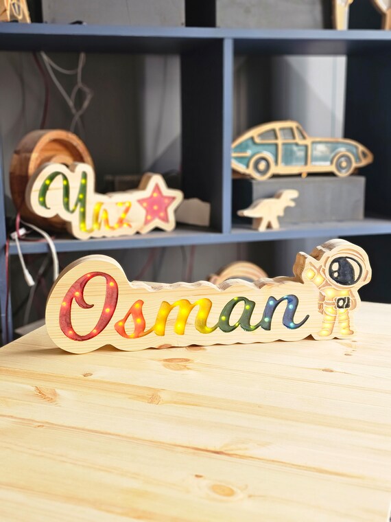 Personalised Name Lamp : Glowing LED Lamp | Kids' Room, Table Decoration