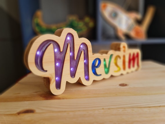 Personalised Name Lamp : Glowing LED Lamp | Kids' Room, Table Decoration