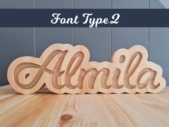 Personalized Lamp - Illuminated Nursery Decor, LED Bedside Lamp, Kids Room Decoration