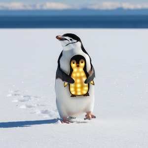Adorable Penguin Night Light for Kids' Room - Cozy Bedroom Lamp, Nursery Decor, Soft Illumination