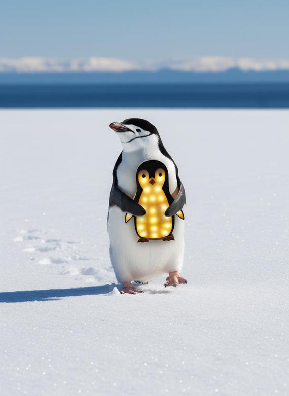 Adorable Penguin Night Light for Kids' Room - Cozy Bedroom Lamp, Nursery Decor, Soft Illumination