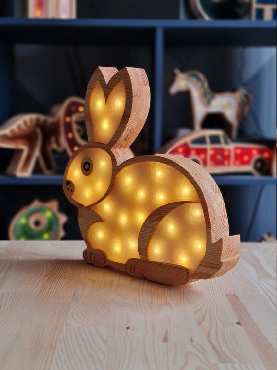 Adorable Bunny Lamp for Children's Bedroom - Cute Nursery Decor & Kids Room Illumination