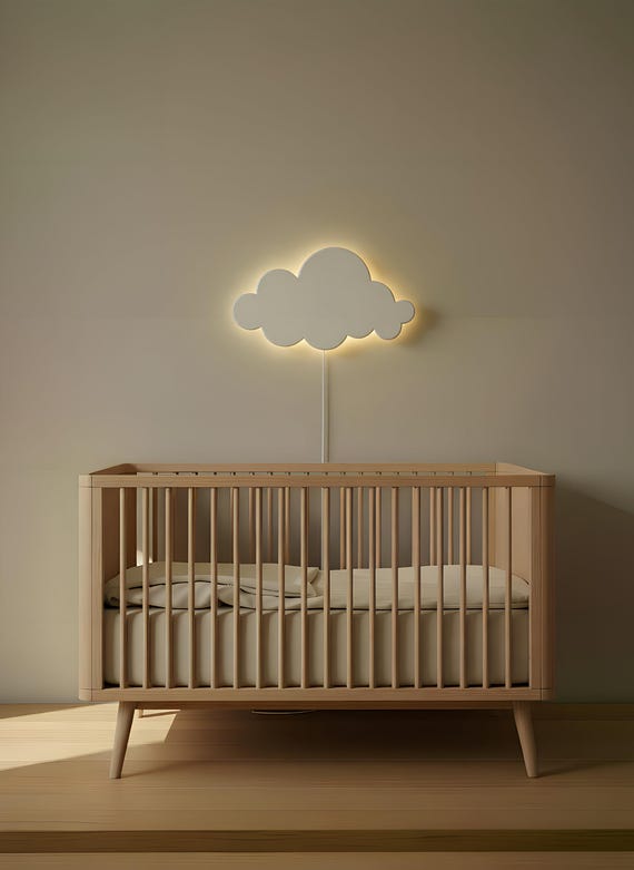 Happy Cloud Light - Kids Room Decoration  | Nursery Wall Night Lamp | Children's Room Light