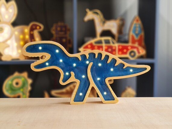 Large T-Rex Dinosaur Night Light for Kids' Bedroom - Pink Lamp Decor, Children's Room Accessory